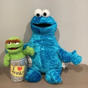 Sesame Street Cookie Monster Oscar Stuffed Toy Animal 18"